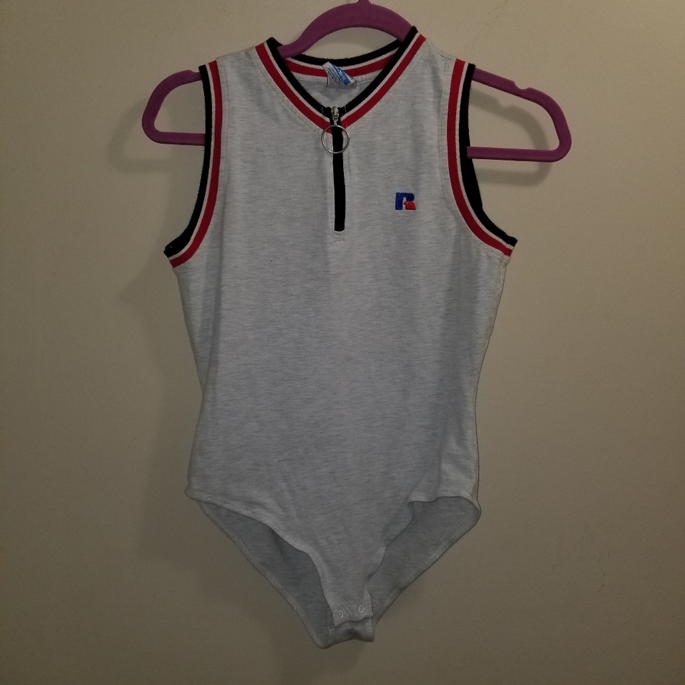 Russell Athletic Women's Bodysuit Gray Size Medium